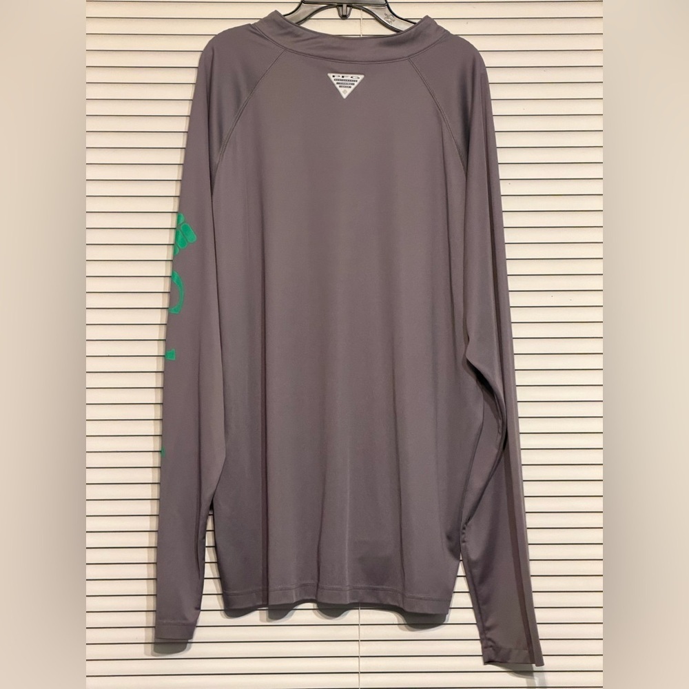Columbia PFG Gray Half-Zip Long Sleeve Fishing Shirt - Picture 3 of 5